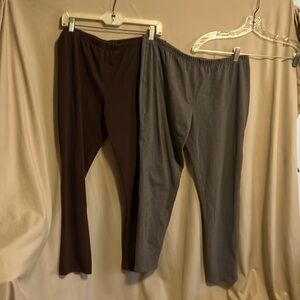 Bundle of 2 cotton/spandex leggings-Faded Glory size xl (16-18)